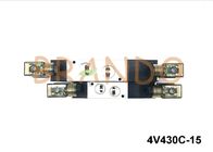 ডাবল Coils বায়ুসংক্রান্ত Solenoid ভালভ 4V 400 সিরিজের স্ট্যান্ডার্ড পোর্ট আকার