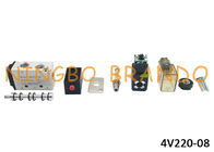 এয়ারট্যাক টাইপ 4V210-08 1/4 &quot;এনপিটি 5/2 ওয়ে বায়ুসংক্রান্ত সোলেনয়েড এয়ার ভালভ স্বয়ংক্রিয় ফেস মেকিং মেশিনের জন্য
