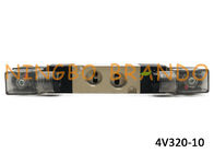 4V320-10 5/2 ওয়ে 3/8 &quot;ডাবল কয়েল বৈদ্যুতিক সোলোনয়েড ভালভ অভ্যন্তরীণভাবে পাইলটেড AC220V DC24V DC12V