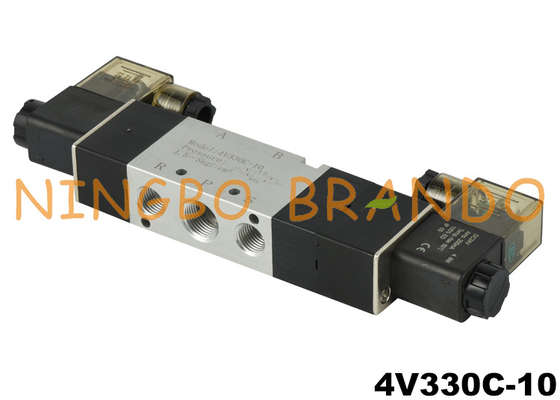 4V320-10 ডাবল সোলেনয়েড বায়ুসংক্রান্ত বায়ু নিয়ন্ত্রণ ভালভ DC24V DC24V