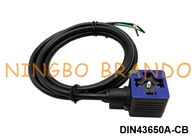 DIN43650A জলরোধী IP67 মোল্ডেড কেবল সোলেনয়েড ভালভ কয়েল সংযোগকারী LED সহ