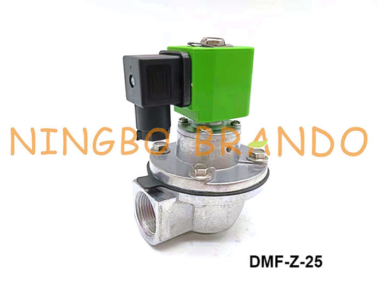 DMF-Z-25 1&quot; BFEC ডান কোণ সোলেনয়েড পালস ভালভ ধুলো অপসারণের জন্য 24V 110V 220V