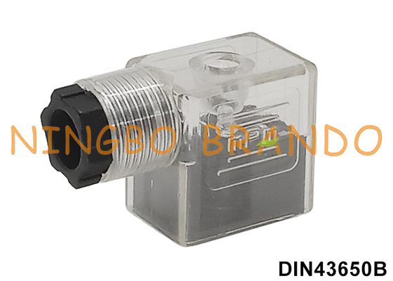 LED সূচক সহ 2P+E MPM স্বচ্ছ সোলেনয়েড ভালভ সংযোগকারী