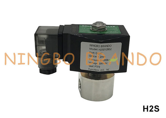 200 বার উচ্চ চাপ স্টেইনলেস স্টীল Solenoid ভালভ 1/8 '' 1/4 '' 12V 24V 110V 220V