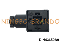 DIN43650A PG9 2P+E সোলিনয়েড ভালভ কয়েল সংযোগকারী IP65 এসি ডিসি কালো