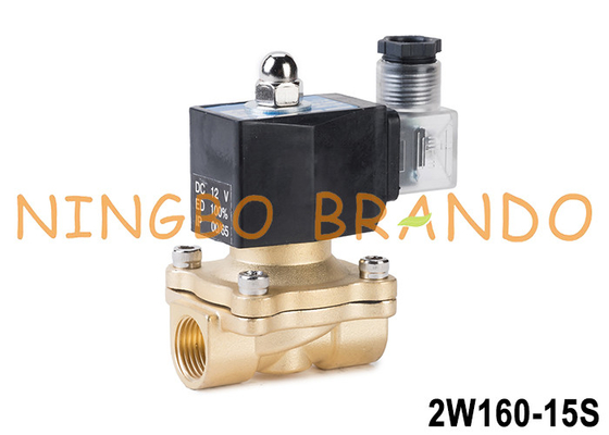 2W160-15 1/2'' 2 ওয়ে এনসি ব্রাস সোলিনয়েড ভালভ IP65 কয়েল 24V 220V