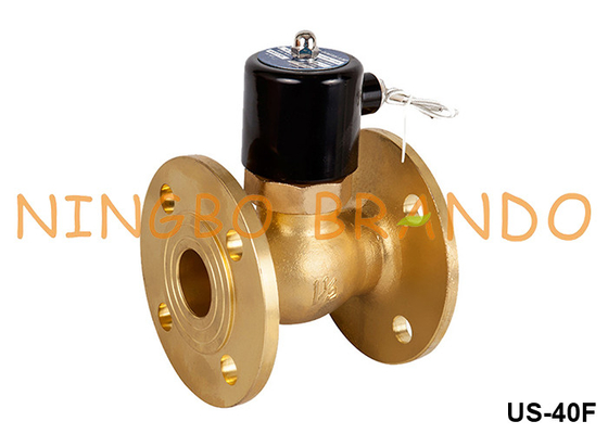 1-1/2' DN40 ফ্ল্যাঞ্জ গরম জল বাষ্প ব্রাস Solenoid ভালভ 220VAC 110VAC 24VDC