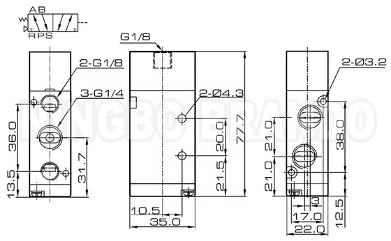 4A210-08 এক দিকনির্দেশক নিয়ন্ত্রণ বায়ুসংক্রান্ত এয়ার পাইলট ভালভ 1/4'