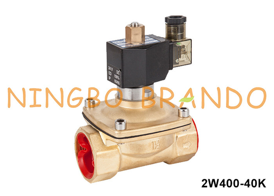 1.5'' 2-Way স্বাভাবিকভাবে খোলা ব্রাস ওয়াটার Solenoid ভালভ AC220V AC110V DC24V DC12V