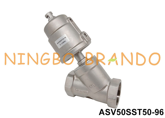 2'' DN50 2/2 ওয়ে বায়ুসংক্রান্ত কোণ সীট ভালভ পিস্টন চালিত