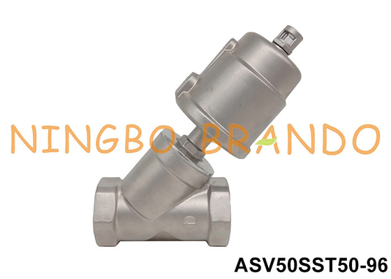 2'' DN50 2/2 ওয়ে বায়ুসংক্রান্ত কোণ সীট ভালভ পিস্টন চালিত