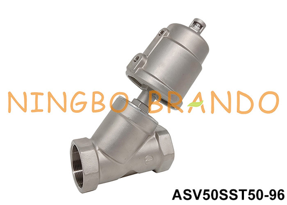 2'' DN50 2/2 ওয়ে বায়ুসংক্রান্ত কোণ সীট ভালভ পিস্টন চালিত