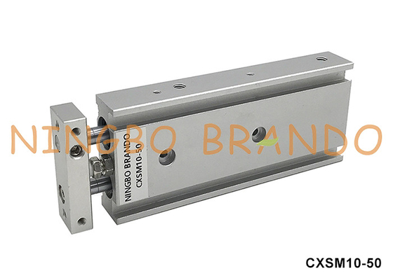CXSM10-50 SMC টাইপ ডুয়াল রড নিউম্যাটিক এয়ার সিলিন্ডার 10mm Bore 50mm Stroke