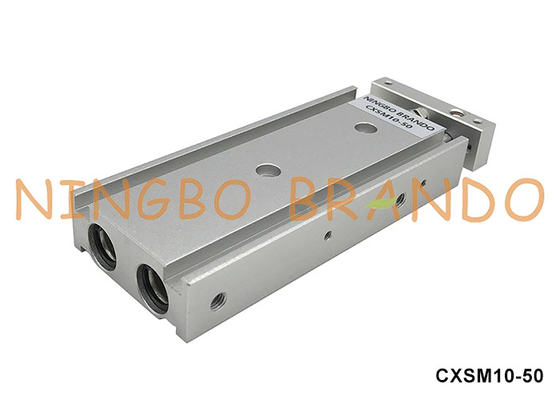 CXSM10-50 SMC টাইপ ডুয়াল রড নিউম্যাটিক এয়ার সিলিন্ডার 10mm Bore 50mm Stroke