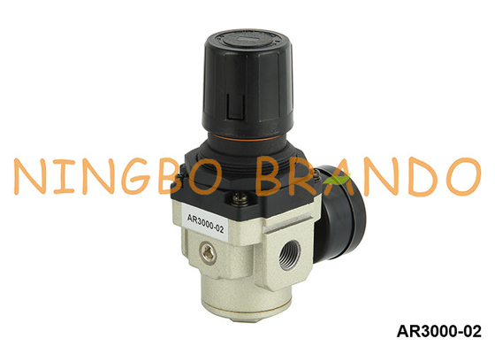 AR3000-02 এসএমসি টাইপ বায়ুসংক্রান্ত বায়ু চাপ নিয়ন্ত্রক 1/4'' 1 এমপিএ গ্যাজেজ সহ