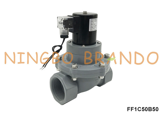 2'' DN50 অ্যান্টি-কোরোশন প্রতিরোধী সিপিভিসি সোলিনয়েড ভালভ রাসায়নিক অ্যাসিড 24V 220V