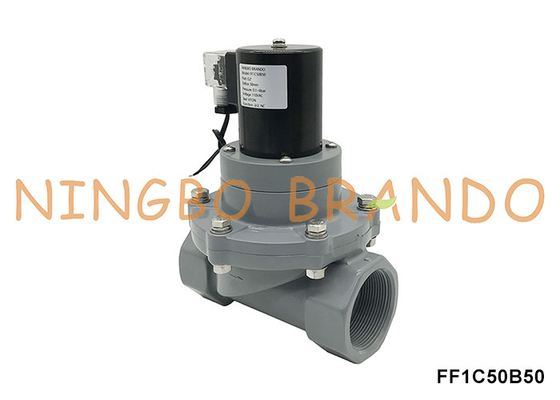 2'' DN50 অ্যান্টি-কোরোশন প্রতিরোধী সিপিভিসি সোলিনয়েড ভালভ রাসায়নিক অ্যাসিড 24V 220V
