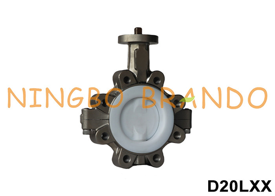 DN40 থেকে DN600 হেডলেস ল্যাগ টাইপ পিটিএফই আচ্ছাদিত বাতাসের ভালভ
