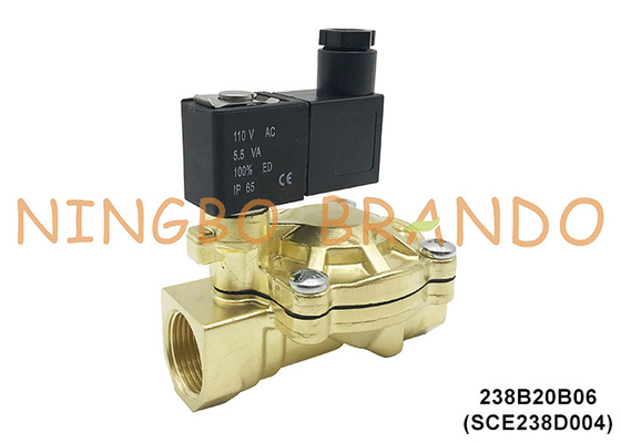 SCE238D004 3/4' ASCO টাইপ ইলেকট্রিক ব্রাস Solenoid জল জন্য ভালভ 24V 110V 220V