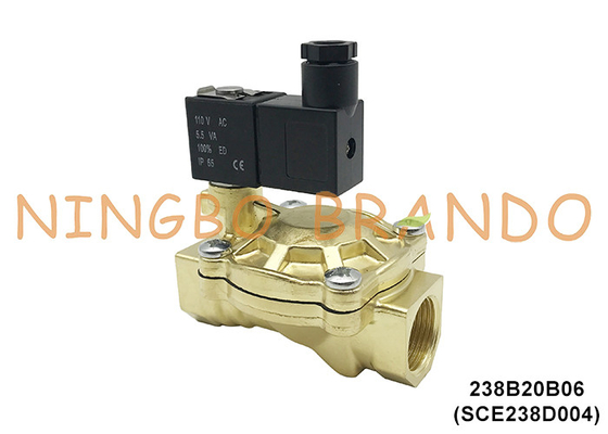 SCE238D004 3/4' ASCO টাইপ ইলেকট্রিক ব্রাস Solenoid জল জন্য ভালভ 24V 110V 220V