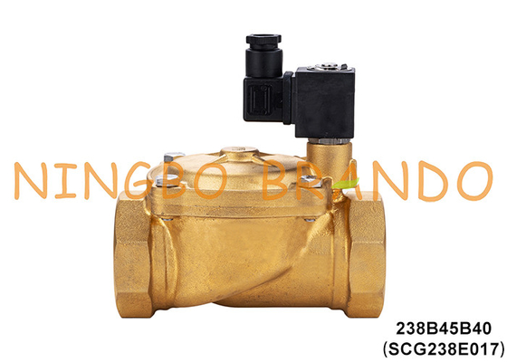 SCG238E017 1.5' ASCO টাইপ ব্রাস ওয়াটার সোলিনয়েড ভালভ 220V 110V এসি 24V ডিসি