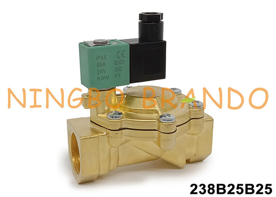 1' এএসসিও টাইপ SCG238E005 ব্রাসের সোলিনয়েড ভালভ 24VDC 110VAC 220VAC