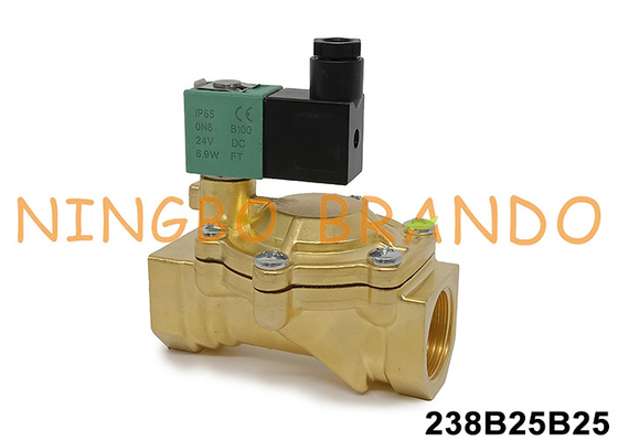 1' এএসসিও টাইপ SCG238E005 ব্রাসের সোলিনয়েড ভালভ 24VDC 110VAC 220VAC