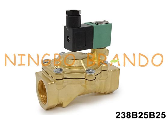 1' এএসসিও টাইপ SCG238E005 ব্রাসের সোলিনয়েড ভালভ 24VDC 110VAC 220VAC
