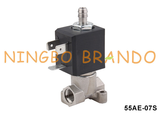 কফি মেশিন স্টেইনলেস স্টীল 3 ওয়ে Solenoid ভালভ 1/8 '220V 110V 24V