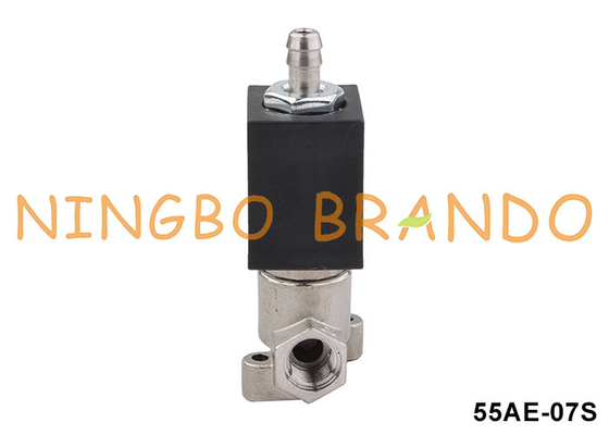 কফি মেশিন স্টেইনলেস স্টীল 3 ওয়ে Solenoid ভালভ 1/8 '220V 110V 24V
