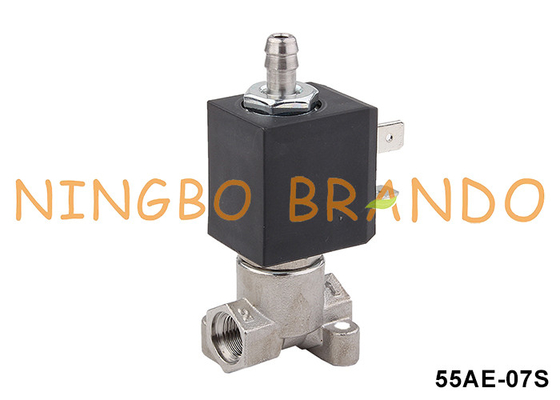 কফি মেশিন স্টেইনলেস স্টীল 3 ওয়ে Solenoid ভালভ 1/8 '220V 110V 24V