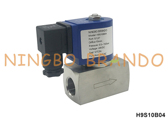 150 বার 1/2 'উচ্চ চাপ সোলিনয়েড ভালভ জন্য জল বায়ু গ্যাস 24V 110V 220V