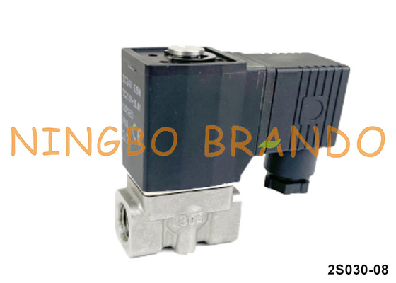 2S030-08 এয়ারট্যাক টাইপ স্টেইনলেস স্টীল সোলিনয়েড ভালভ 24V 110V 220V 1/4'