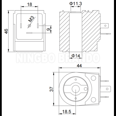 PM-60 Taeha প্রকার পালস জেট ভালভ সোলেনয়েড কয়েল 24VDC 110VAC 220VAC