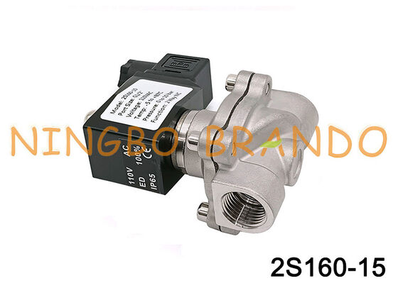 2S160-15 1/2 ইঞ্চি 2/2 উপায় স্টেইনলেস স্টীল ডায়াফ্রাম ভালভ