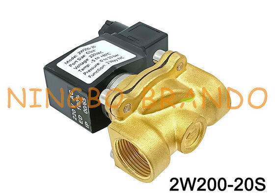 3/4'' 2W200-20 সাধারণত বন্ধ ব্রাস সোলেনয়েড ভালভ 24V 110V 220V