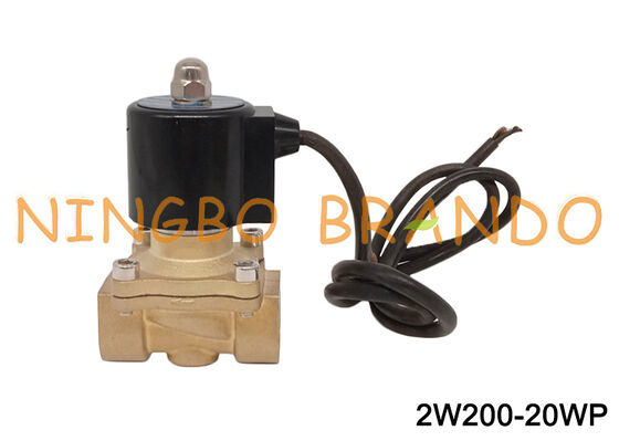 3/4'' পিতল জলরোধী সোলেনয়েড ভালভ সাধারণত বন্ধ 24V 110V 220V