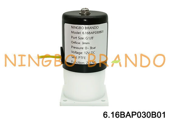 1/8'' PTFE Solenoid Valve For Acid Alkali Corrosion Resistance Isolation