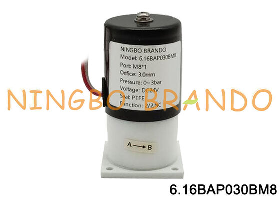 M8 অ্যান্টি-জারসিভ আইসোলেশন PTFE সোলেনয়েড ভালভ DC24V AC220V