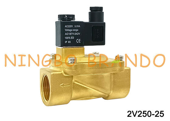 Airtac টাইপ 2V250-25 2 ওয়ে সোলেনয়েড ভালভ এয়ার ভালভ AC220V 110V DC12V 24V
