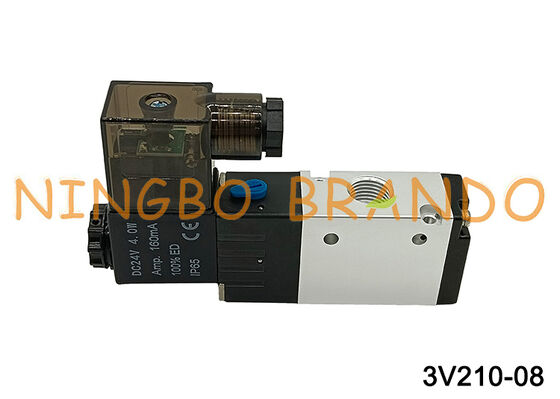 Airtac টাইপ 3V210-08-NC 3V210-08-NO সোলেনয়েড ভালভ 3/2 উপায় 3V200 সিরিজ