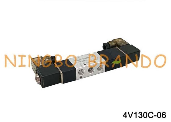 Airtac প্রকার 4V130C-06 সোলেনয়েড এয়ার ভালভ 3 অবস্থান 5 পোর্ট 1/8'' বায়ুসংক্রান্ত নিয়ন্ত্রণ ভালভ