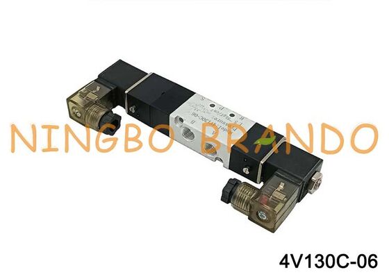Airtac প্রকার 4V130C-06 সোলেনয়েড এয়ার ভালভ 3 অবস্থান 5 পোর্ট 1/8'' বায়ুসংক্রান্ত নিয়ন্ত্রণ ভালভ
