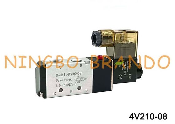 এয়ারট্যাক টাইপ 4V210-08 সোলেনয়েড এয়ার ভালভ 5/2 উপায় 4V200 সিরিজ