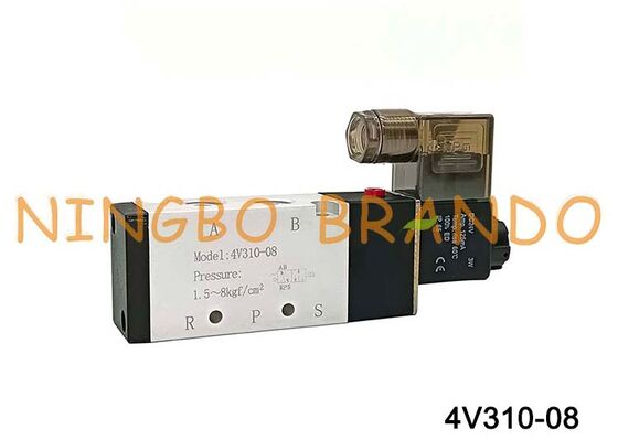 এয়ারট্যাক টাইপ 4V310-08 সোলেনয়েড এয়ার ভালভ 5 ওয়ে 2 পজিশন 4V300 সিরিজ