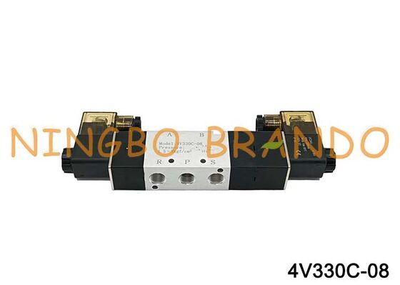 AIRTAC টাইপ সোলেনয়েড ভালভ এয়ার ভালভ 4V330C-08 DC 12V 24V AC 110V 220V