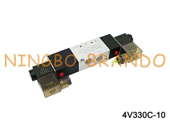 এয়ারট্যাক টাইপ 4V330C-10 ডাবল সোলেনয়েড এয়ার ভালভ 5/3 উপায় 3/8''