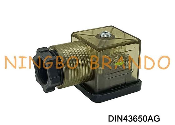 DIN43650A Solenoid Valve Coil Connector 18mm MPM Brown Nylon DIN 43650 Type A
