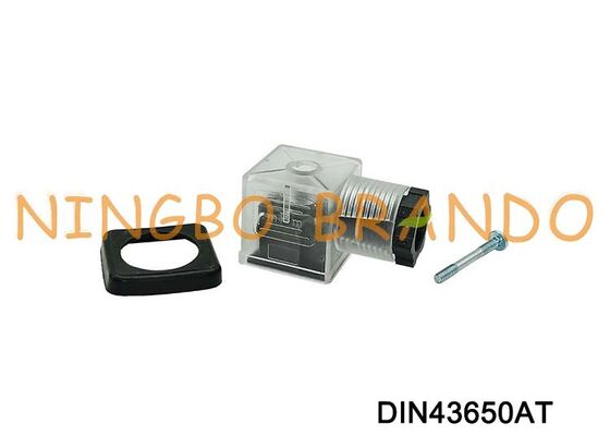 DIN43650A Solenoid ভালভ কয়েল সংযোগকারী 18mm স্বচ্ছ DIN 43650 টাইপ A
