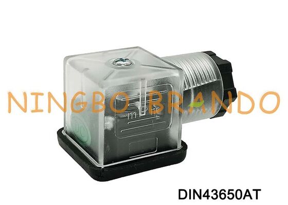 DIN43650A Solenoid ভালভ কয়েল সংযোগকারী 18mm স্বচ্ছ DIN 43650 টাইপ A